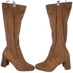 Nordstrom Rack Women's Tan Suede Block Heel Knee High Boots Size 10M Photo 1