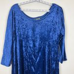 Molly Malloy Dress Womens 16 Blue Crushed Velvet Midi A Photo 3