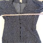 Rebecca Taylor La Vie “Nouvelle” navy polka dot button down blouse XS Photo 10