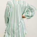 Free People Casa Azul Oversized Striped Green Top Photo 2