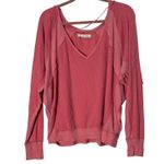 We The Free  Free People Santa Clara Thermal Waffle Knit Long Sleeve Oversized S Photo 0