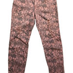 easel  Snakeskin Print Distressed Pants‎ Skinny, Raw Hem, Cotton Women's Large Photo 0