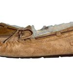 UGG Dakota Chestnut Brown Suede Leather Wool Lined Moccasin Slipper Loafer Shoes Photo 4