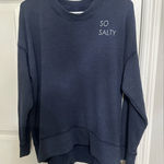 Aerie  navy ‘So Salty’ Sweatshirt Photo 0