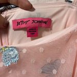 Betsey Johnson NWT Embroidered Pink Frilly Ruffle dress size 14 petite Photo 6