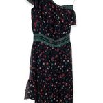 Joie NEW  Size XS Hafsa One Shoulder black Silk floral midi dress asymmetrical Photo 0
