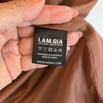 I am gia I. Am. Gia Brown Faux Leather Jacket Photo 7
