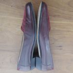 Bally Ladies' Cordovan Colored Leather Flats 8.5M Red Size 8.5 Photo 3