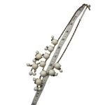 Boutique Women's‎ Bubble Drop Statement Necklace White Cream And Gold Tone Chain Photo 4