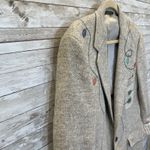 Vintage Handmade One Of A Kind Christmas Womens XXL Coat Hand Painted Wool Teddy Gray Size 2X Photo 11