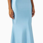 Nicole Bakti  One Shoulder Light Blue Dress Photo 0