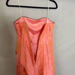 Morgan & Co Vintage Y2K Coral Prom Dress 5 Taffeta Strapless Iridescent Peach Photo 7