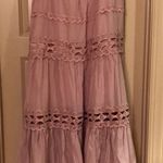 Lace Detail Maxi Skirt in Blush Pink Size L Photo 0