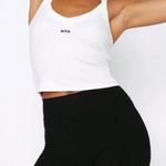 White Fox Boutique White Fox Athletics Size M White Ribbed Tank Top‎ WFA Embroidered Sporty Casual Photo 7