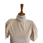 Free People  Claudia Puff-Sleeve Blouse Pink Size XS Holiday Velvet Bohemian Cute Photo 8