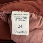 Just Black Denim Jeans Womens 0 24" Rust Orange Crop Demi Flare Casual Colorful Photo 5