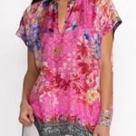 Johnny Was Bouquet Frame Parade Silk Blouse NWT Photo 4