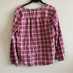 Madewell ✨  V-Neck Button-Down Shirt in Stratfield Plaid Pink Small Photo 8