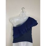 Capulet Vanessa Navy One Shoulder Ruffle Top Photo 5