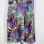 Title Nine Arabella Nimblene Halter Dress Purple Palm Trees Back Zip SUP Size 8 Photo 1