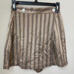 Vintage Judy Knapp California Womens Sz 3 Silky Striped Wrap Skort Bronze Black Gold Photo 5