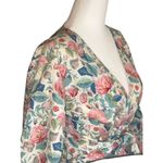 Rebecca Taylor La Vie  Long Sleeve Paint Garden Dress in Blue L $295 Photo 5