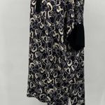 Rag and Bone X Liberty Silk Dress Floral Print Hidden Button V Neck Black Womens M Photo 6