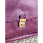 Tory Burch  Priscilla‎ Purple Leather Shoulder Bag Satchel Hobo Bag Front Pocket Photo 2