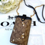 Coach Phone Crossbody In Signature Canvas With Bee Print c8672 Photo 2