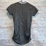 Athleta Shirt Womens Small Gray Speedlight Short Sleeve Side Ruching Activewear Photo 5