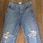 AGOLDE 90s Pinch Waist Ripped High Waist Straight Leg Jeans SZ 28 in Backdrop Photo 3