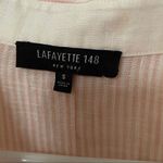 Lafayette 148  New York Size Small pink pinstripe linen top collared button up Photo 9