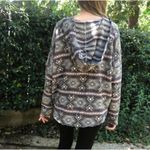 NSF Gray Pink Tribal Aztec Hoodie Sweatshirt Pink Size M Photo 1