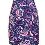 Talbots  blue, pink and white paisley skirt with side zipper in size 10. EUC Photo 5