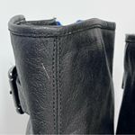 Steve Madden  Temmpt Black Leather Mid Rise Boots 8M moto back zipper Photo 10