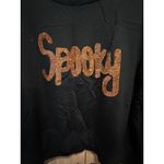 Cynthia Rowley  Sequin Spooky Pullover Halloween Top Size Large NWT Black Orange Photo 2
