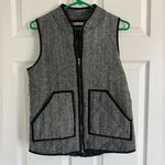 Goodnight Macaroon Grey and Black Herringbone Vest Photo 0