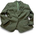 Daisy Fuentes Vintage Green Wool Blend Tweed Blazer Photo 0