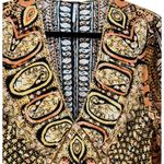 Free People  Wild & Free Boho V Neck Long Sleeve Cropped Blouse Top Size Large‎ Photo 6