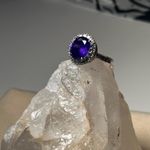 Genuine purple amethyst Ss925 excellent condition Size 7 Photo 8
