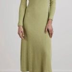 Mara Hoffman Celery Green Ribbed Knot Bodycon Dress, A03, $120, NWT, Medium Photo 0