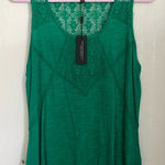 Cable & Gauge  Green Lace Tank Top Photo 0