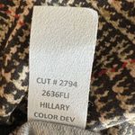 L'Agence L’Agence Kimora Sweatshirt Womens Small Off The Shoulder Brown Plaid Photo 9