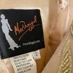 Mac Duggal A-Line Metallic Appliqué Ballgown In Champagne Photo 8