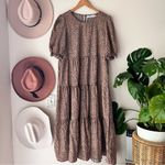 Petal and Pup  spotted ruffle tier midi dress womens SIZE 8 pockets Dalmatian print Photo 1