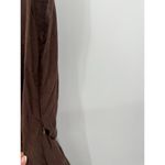 East India Womens Linen Maxi Dress Size L Brown Linen Side Slit Lagenlook Boho Size L Photo 5