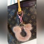 Salvatore Ferragamo Authentic  RARE / HTF Antique Rose & Pink Fur Logo Bag Charm Photo 3