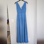 David's Bridal AW Carmel Bridesmaid Prom Formal Special Occasion Wedding Guest Dress, 0, Blue Photo 5
