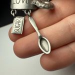 Signed JJ Coffee Lover Cup With Spoon Charm Dangle Brooch Pin Jonette Jewelry Silver Photo 9