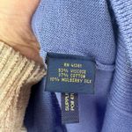 Polo Ralph Lauren Women’s Large Blue Mulberry Silk Sweater Photo 2